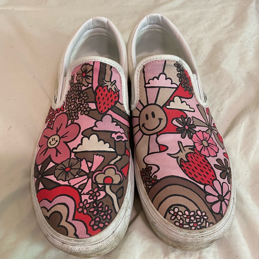 Custom painted platform vans